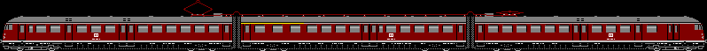 Elektrotriebwagen ET56, 456 der DB rot