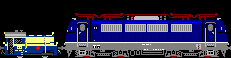 Die Akkulok 381 005-8 rangiert eine Viersystemlok der Baureihe 184 auf die Unterflurdrehbank (BW Kön-Deutzerfeld)