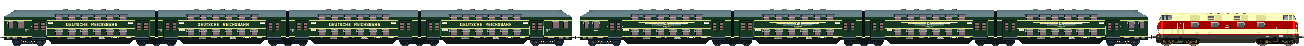 DR double decker jointed coaches DBv (former DB 13)
