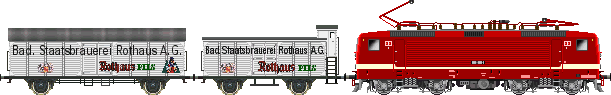 DR gedeckte Güterwagen G02 und G12 'Rothaus Pils'