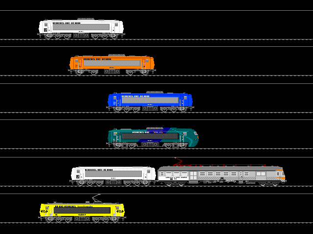 Wallpaper with different versions of the German Diesel engine DE 2500